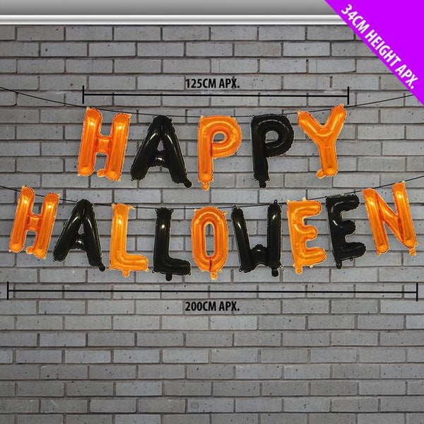 SCREAM MACHINE HAPPY HALLOWEEN BALLOON GARLAND 325CM X 34CM. DP12302